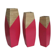 set of 3 bamboo vases