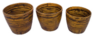 set of 3 bamboo cups