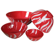 set of 4 thick bowls 