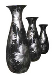 set of 3 high vases 