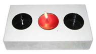 candle holder with 3 candles