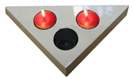 triangular candle holder