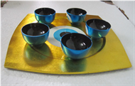 set of tivi tray with 5 small bowls
