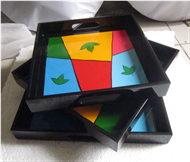 set of 3 square trays
