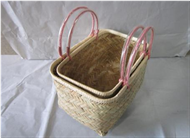 set 2 of bamboo baskets