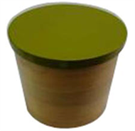 set of 2 bamboo round boxes