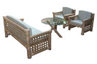 set of table & sofa chair with cushions