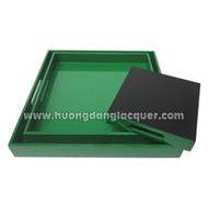 set of 3 lacquer trays