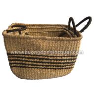 set of 3 seagrass baskets