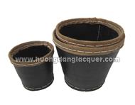 Set of 3 rubber baskets for gardening