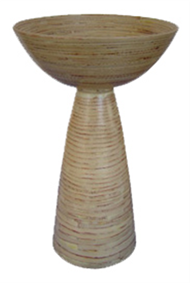 bamboo bowl with high base