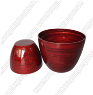 set of 2 bamboo bowls