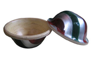 set of 2 bamboo bowls