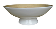 bamboo bowl with high base