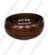 set of 3 bamboo bowls