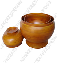 set of 3 bamboo bowls