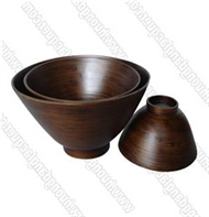 set of 3 bamboo bowls