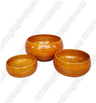 set of 3 bamboo bowls