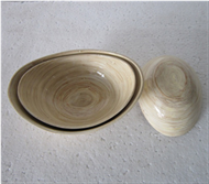 set of 3 bamboo bowls