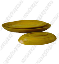 set of 3 bamboo boat bowls