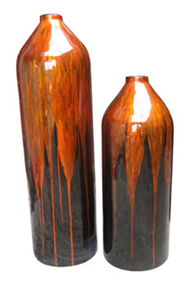 set of 2 bomb vases