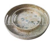 set of 2 round trays